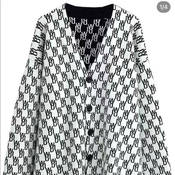 We11Done Jacquard Cardigan